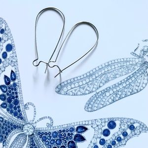 Simple Minimalist Women’s Sterling Silver Earrings Best Gift for Her 1.5 x 0.5 “